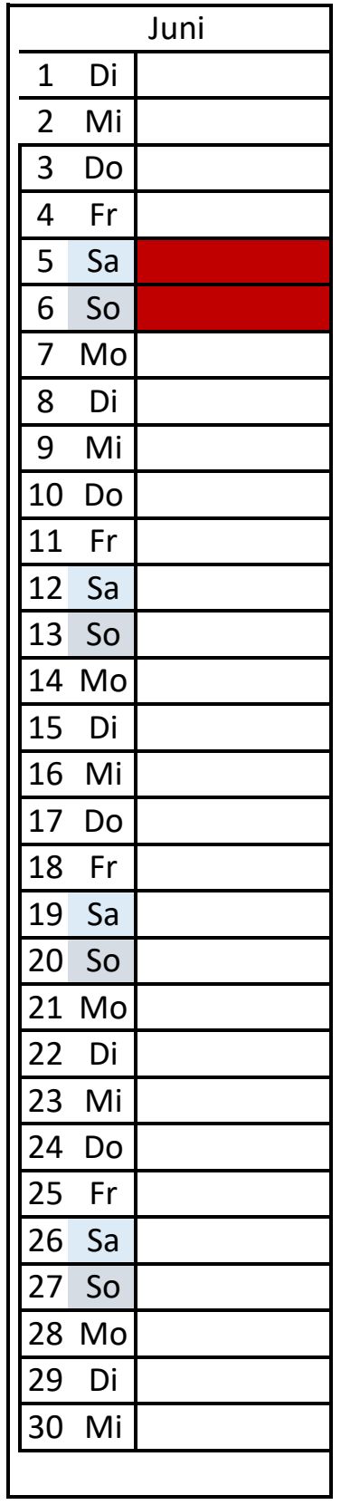 Kalenderblatt Abpril
